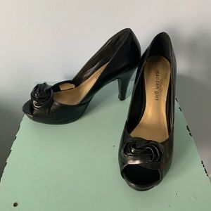 Madden Girl Black Open Toe Heels, Sz. 9